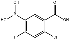 5-Carboxy-4-chloro-2-fluorophenylboronic acid Struktur