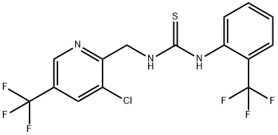 1-((3-Chloro-5-(trifluoromethyl)pyridin-2-yl)methyl)-3-(2-(trifluoromethyl)phenyl)thiourea Struktur