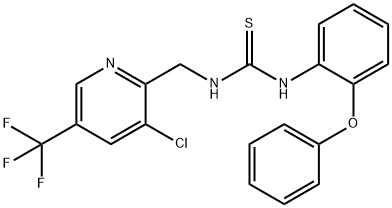 1-((3-Chloro-5-(trifluoromethyl)pyridin-2-yl)methyl)-3-(2-phenoxyphenyl)thiourea Struktur