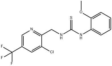 1-((3-Chloro-5-(trifluoromethyl)pyridin-2-yl)methyl)-3-(2-methoxyphenyl)thiourea Struktur