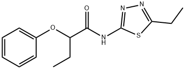 N-(5-ethyl-1,3,4-thiadiazol-2-yl)-2-phenoxybutanamide Struktur