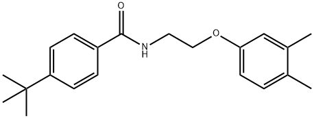 4-tert-butyl-N-[2-(3,4-dimethylphenoxy)ethyl]benzamide Struktur