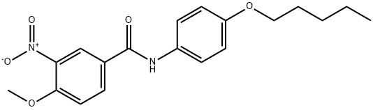 4-methoxy-3-nitro-N-[4-(pentyloxy)phenyl]benzamide Struktur