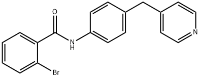 2-bromo-N-[4-(pyridin-4-ylmethyl)phenyl]benzamide Struktur