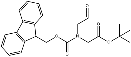 tert-Butyl 2-((((9H-fluoren-9-yl)methoxy)carbonyl)(2-oxoethyl)amino)acetate Struktur