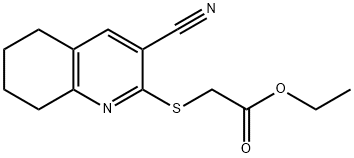 ethyl 2-((3-cyano-5,6,7,8-tetrahydroquinolin-2-yl)thio)acetate Struktur