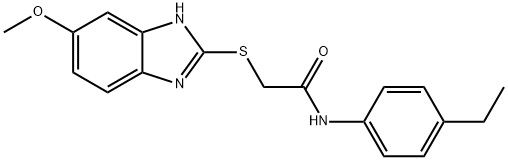 N-(4-ethylphenyl)-2-[(5-methoxy-1H-benzimidazol-2-yl)sulfanyl]acetamide Struktur