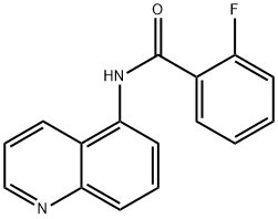 2-fluoro-N-(quinolin-5-yl)benzamide Struktur