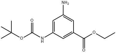 3-Amino-5-Boc-amino-benzoic acid ethyl ester Struktur