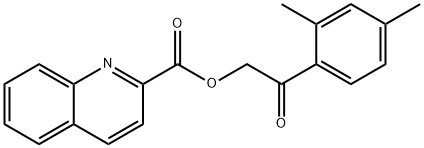 2-(2,4-dimethylphenyl)-2-oxoethyl 2-quinolinecarboxylate Struktur