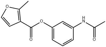 3-acetamidophenyl 2-methylfuran-3-carboxylate Struktur