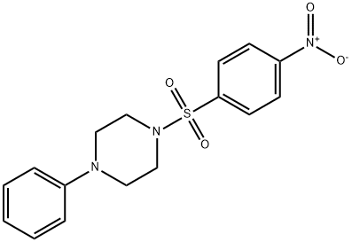 1-[(4-nitrophenyl)sulfonyl]-4-phenylpiperazine Struktur