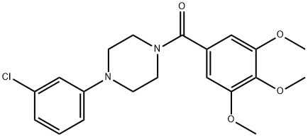 [4-(3-chlorophenyl)piperazin-1-yl](3,4,5-trimethoxyphenyl)methanone Struktur