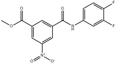 methyl 3-((3,4-difluorophenyl)carbamoyl)-5-nitrobenzoate Struktur