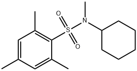 N-cyclohexyl-N,2,4,6-tetramethylbenzenesulfonamide Struktur