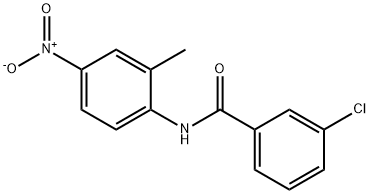 3-chloro-N-(2-methyl-4-nitrophenyl)benzamide Struktur