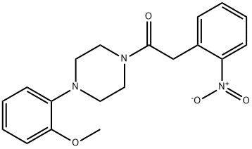 1-[4-(2-methoxyphenyl)piperazin-1-yl]-2-(2-nitrophenyl)ethanone Struktur