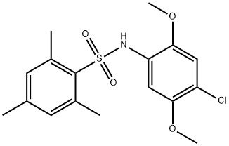 N-(4-chloro-2,5-dimethoxyphenyl)-2,4,6-trimethylbenzenesulfonamide Struktur