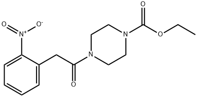 ethyl 4-(2-(2-nitrophenyl)acetyl)piperazine-1-carboxylate Struktur