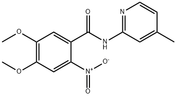 4,5-dimethoxy-N-(4-methylpyridin-2-yl)-2-nitrobenzamide Struktur