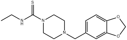 4-(1,3-benzodioxol-5-ylmethyl)-N-ethylpiperazine-1-carbothioamide Struktur