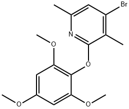 4-Bromo-3,6-dimethyl-2-(2,4,6-trimethoxyphenoxy)pyridine Struktur