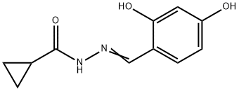 (E)-N'-(2,4-dihydroxybenzylidene)cyclopropanecarbohydrazide Struktur