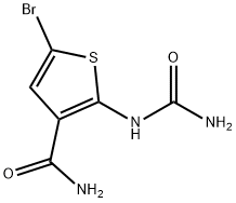 5-Bromo-2-ureidothiophene-3-carboxamide Struktur