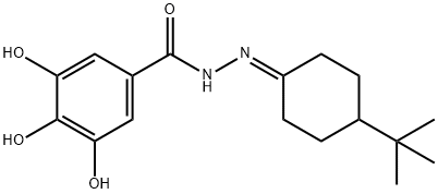 N'-(4-(tert-butyl)cyclohexylidene)-3,4,5-trihydroxybenzohydrazide Struktur