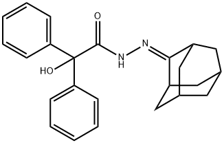 N'-(adamantan-2-ylidene)-2-hydroxy-2,2-diphenylacetohydrazide Struktur