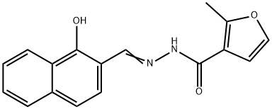 (E)-N'-((1-hydroxynaphthalen-2-yl)methylene)-2-methylfuran-3-carbohydrazide Struktur