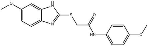 2-[(5-methoxy-1H-benzimidazol-2-yl)sulfanyl]-N-(4-methoxyphenyl)acetamide Struktur