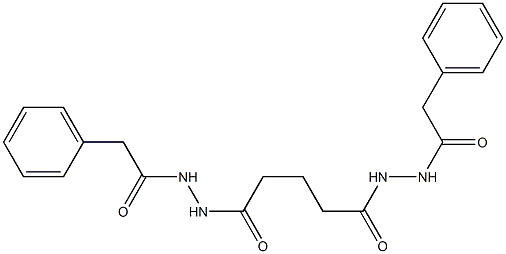 5-oxo-N'-(phenylacetyl)-5-[2-(phenylacetyl)hydrazino]pentanohydrazide Struktur