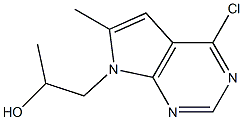 1-(4-Chloro-6-methyl-7H-pyrrolo[2,3-d]pyrimidin-7-yl)propan-2-ol Struktur