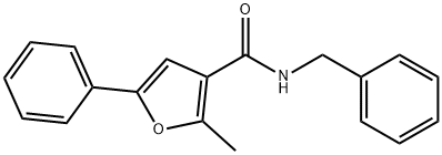 N-benzyl-2-methyl-5-phenylfuran-3-carboxamide Struktur