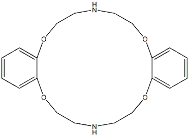 7,8,9,10,18,19,20,21-Octahydro-6H,17H-dibenzo[b,k][1,4,10,13,7,16]tetraoxadiazacyclooctadecine Struktur