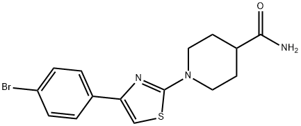 1-[4-(4-bromophenyl)-1,3-thiazol-2-yl]-4-piperidinecarboxamide Struktur