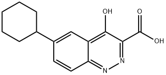 6-Cyclohexyl-4-oxo-1,4-dihydrocinnoline-3-carboxylic acid Struktur