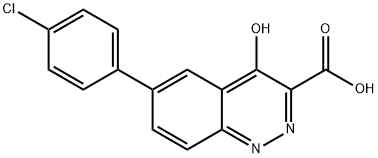 6-(4-Chlorophenyl)-4-oxo-1,4-dihydrocinnoline-3-carboxylic acid Struktur