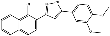 2-(5-(3,4-dimethoxyphenyl)-1H-pyrazol-3-yl)naphthalen-1-ol Struktur