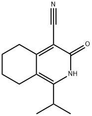 1-isopropyl-3-oxo-2,3,5,6,7,8-hexahydroisoquinoline-4-carbonitrile Struktur