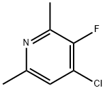 4-Chloro-3-fluoro-2,6-dimethylpyridine Struktur