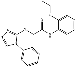 N-(2-ethoxyphenyl)-2-[(1-phenyl-1H-tetrazol-5-yl)sulfanyl]acetamide Struktur