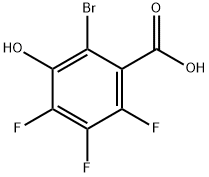 2-Bromo-4,5,6-trifluoro-3-hydroxybenzoic acid Struktur