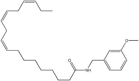 N-(3-Methoxybenzyl)(9Z,12Z,15Z)-octadeca-9,12,15-trienamide Struktur