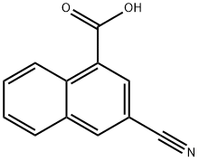 3-cyano-1-naphthoic acid Struktur