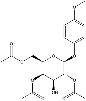 4-Methoxyphenyl beta-D-galactopyranoside 2,4,6-triacetate Struktur