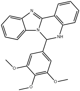 6-(3,4,5-trimethoxyphenyl)-5,6-dihydrobenzo[4,5]imidazo[1,2-c]quinazoline Struktur