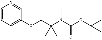 tert-Butyl methyl(1-((pyridin-3-yloxy)methyl)cyclopropyl)carbamate Struktur