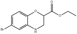 ethyl 6-bromo-3,4-dihydro-2H-benzo[b][1,4]oxazine-2-carboxylate Struktur